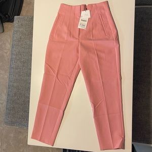 ZARA High-Waisted Pink Pants